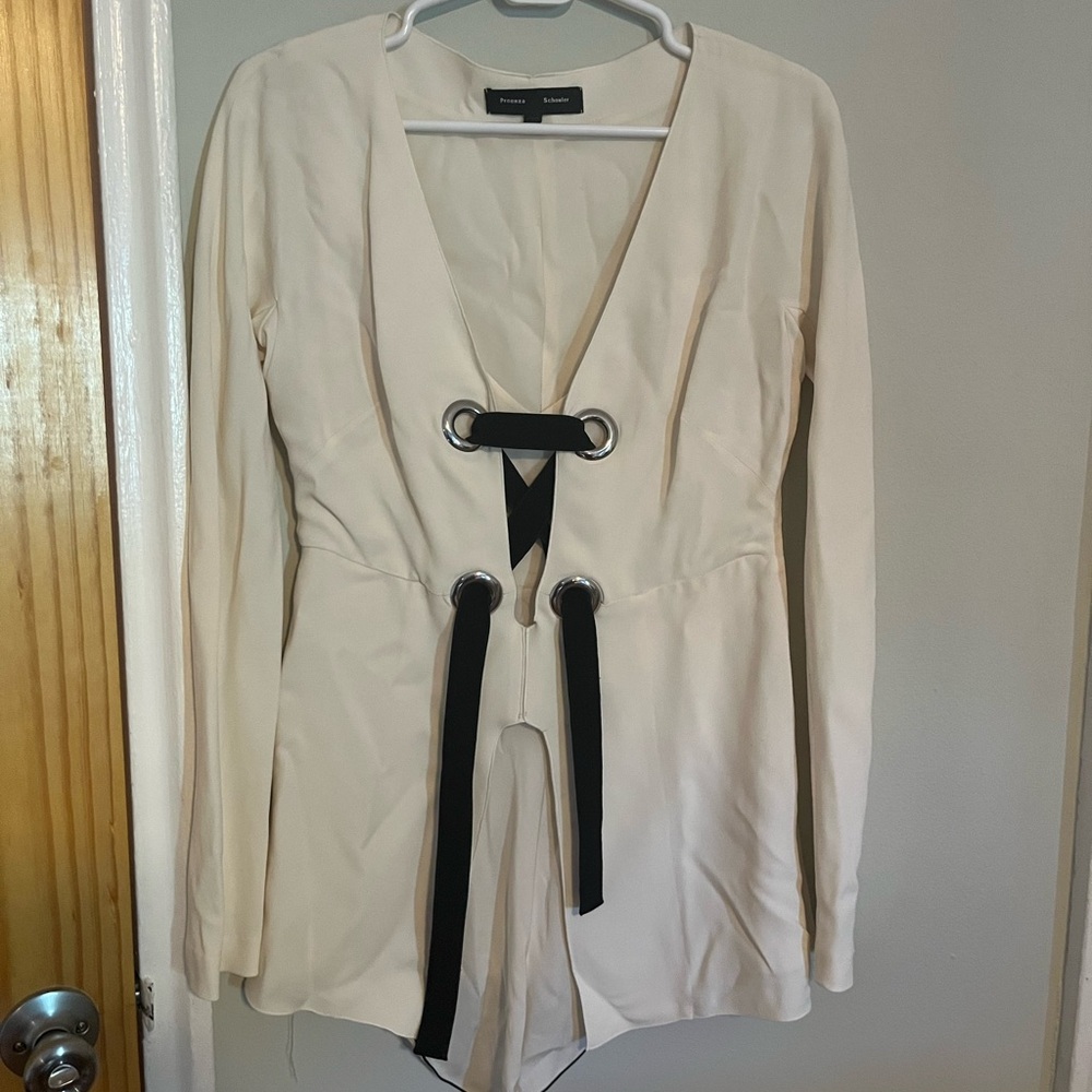 New w/o tags- Proenza Schouler Sz 2 Long Sleeve Crepe Blouse EUC